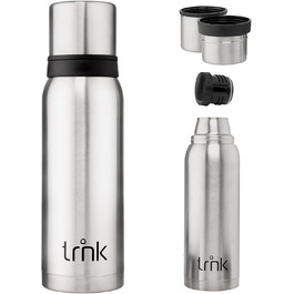 Термос trnk Outdoor Arktis 2, нержавіюча сталь, 1200 мл, BPA-free, 32 год гарячий, кришка з 2 чашками, для походів, можна мити в посудомийці