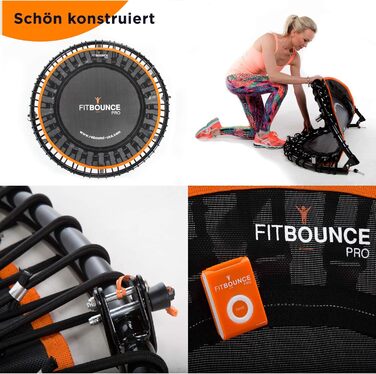 Професійний банджі-батут FIT Bounce PRO для дорослих і дітей, складаний, безшумний, навантаження до 150 кг, з DVD та онлайн-тренуваннями
