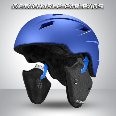 Шолом для сноуборду та гірських лиж Odoland з маскою: захист UV 400, вітрозахист, розмір M (55-59 см)