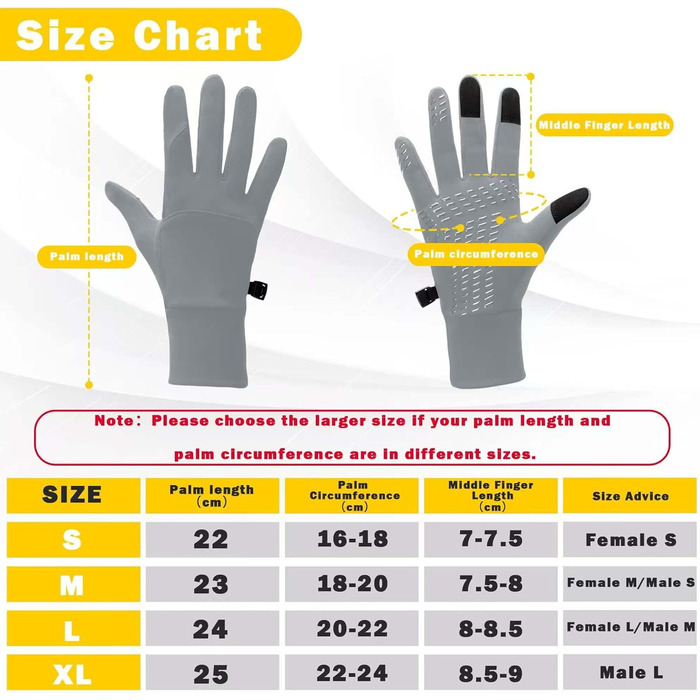Рукавички сенсорні для велоспорту, чоловічі, сірі, L. Нековзкі, вітронепроникні, для велосипеда, бігу, їзди, лижного спорту