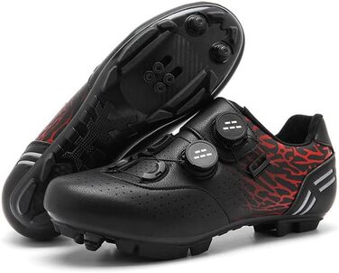 Велосипедні черевики для жінок та чоловіків MTB, шосейні, mountainbike, кросівки, дихаючі, для занять в приміщенні та на відкритому повітрі, велосипедні, спін, MTB, T-730 (37 EU, Чорний Bergschloss)