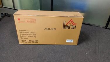 Гребний тренажер HOMCOM, складаний, 16 рівнів опору, 2,5 кг маховик, до 130 кг, сталевий, чорний, для дому