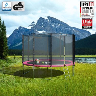 Трамплін KINETIC SPORTS Salto Plus Outdoor для дітей, Ø 183/244/305/366/400/430/490 см - Комплект, США, до 160 кг