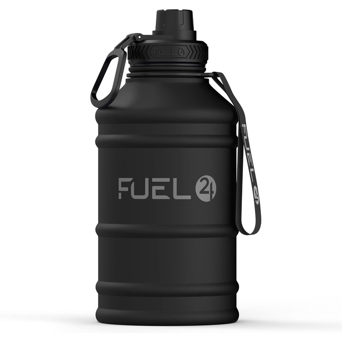 Металева пляшка для води Extra Stark 1.3L та 2.2L (2200 мл) - Без витоку, BPA-Free, для спорту та фітнесу, чорна