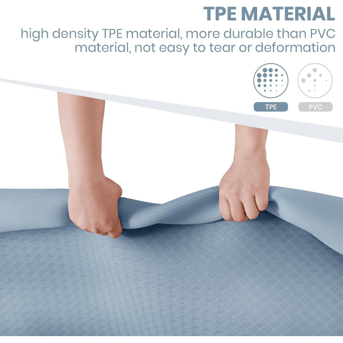 Килимок для йоги Narwhal XXL, TPE, 190x80 см, нековзний, для фітнесу та занять спортом