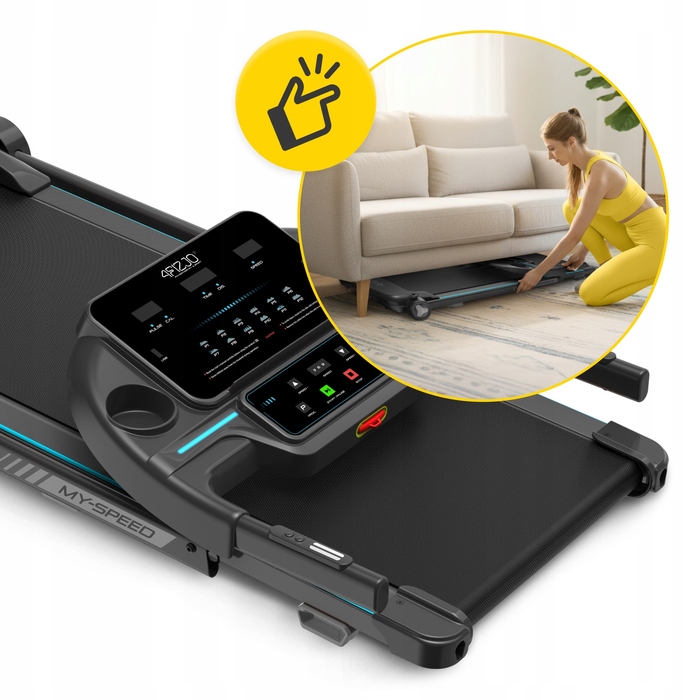 Електрична бігова доріжка 4FIZJO MY-SPEED до 90 кг