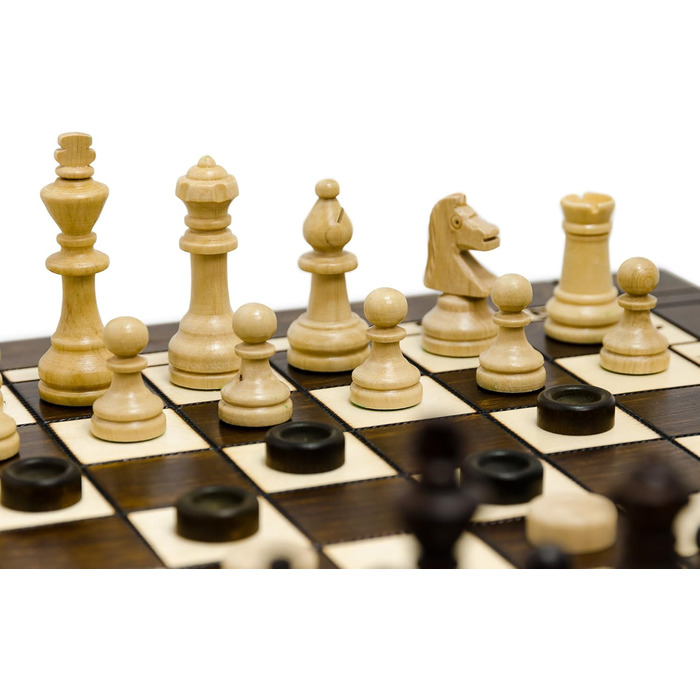 Набір 3в1 Шахи, Нарди, Дама Master of Chess XL 40 см, ручна робота, дорожній набір для дітей і дорослих
