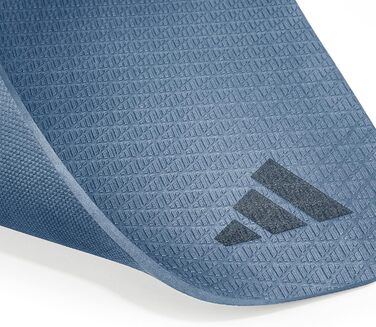 Йога-килимок Adidas 4 мм з перероблених матеріалів, протиковзкий, без ПВХ (176 x 61 см), Preloved Ink