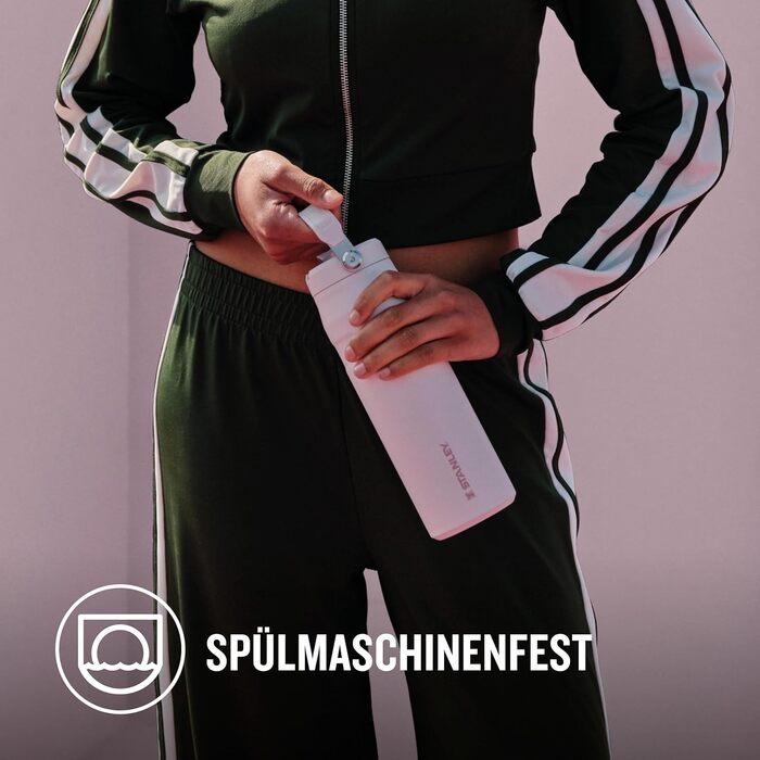 Термобутилка Stanley Flip Straw 2.0 з трубочкою 0,7 л, чорна, термос, зберігає холод до 12 годин, тримає лід до 3 днів, BPA-free, не протікає, підходить для автотримача, можна мити в посудомийці