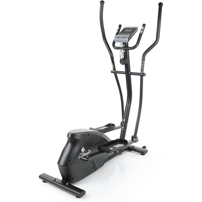 FitEngine Crosstrainer з 10 рівнями навантаження, великим дисплеєм та тримачем для планшета/смартфона, датчиками пульсу та неслизькими педалями (до 150 кг)