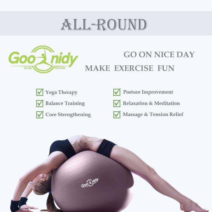 Гімнастичний м'яч великий з захистом від розриву, фітбол для офісу, ергономічний, витримує до 998 кг, фітнес-м'яч для йоги, фітнесу, пілатесу, балансування (Рожевий світанок, XXL (78-85 см))